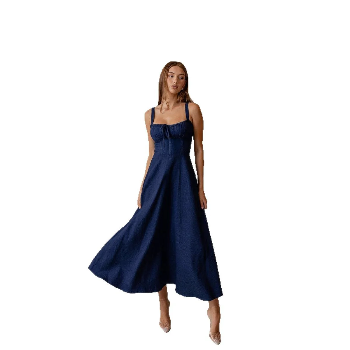 Damen Maxikleid mit schmeichelhaftem Schnitt und dekorativen Rüschendetails R&B - Image 5