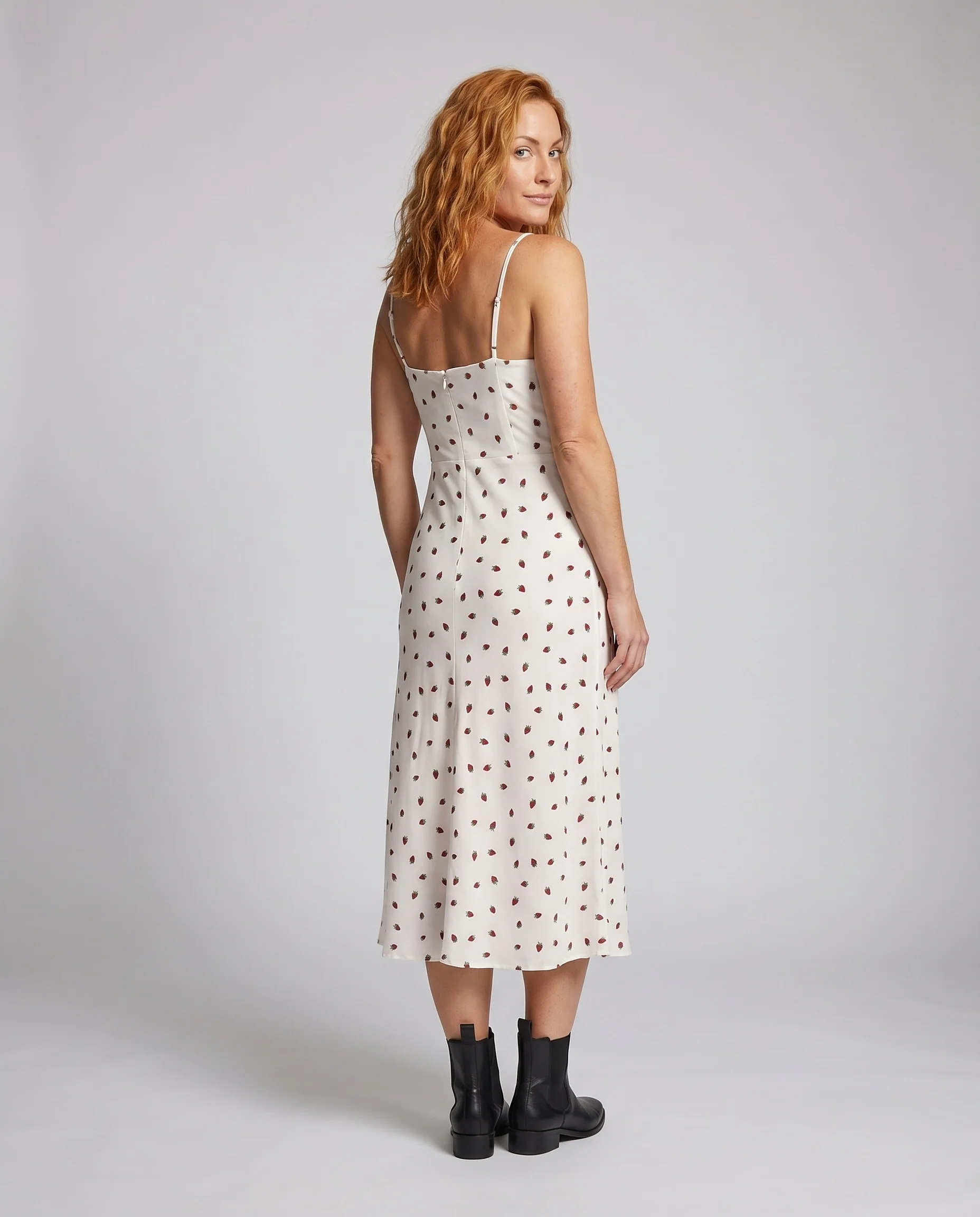 Damen Maxikleid mit Spaghetti-Trägern und dekorativem Bindeband - Image 4