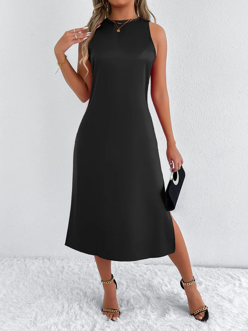 Damen Maxikleid mit tiefem Schlitz und schickem Racerback R&B - Image 7