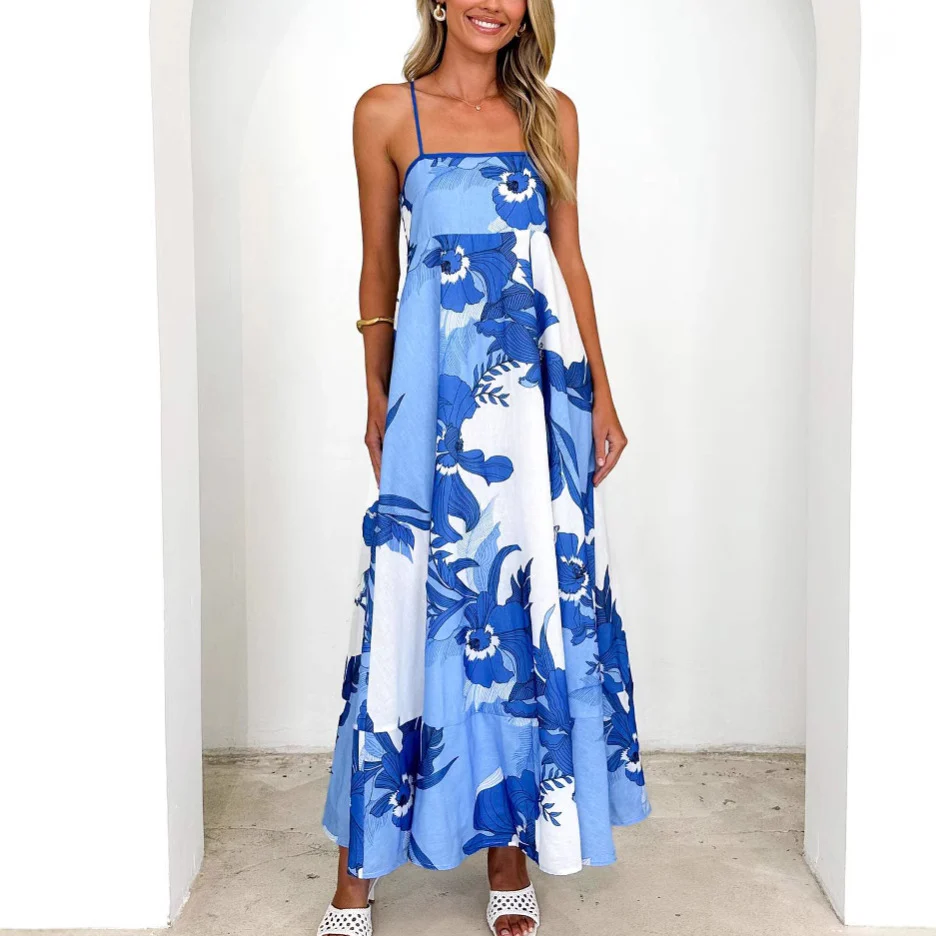 Damen Maxikleid mit verspieltem Blumendesign und ausgeschnittenen Details R&B - Image 2