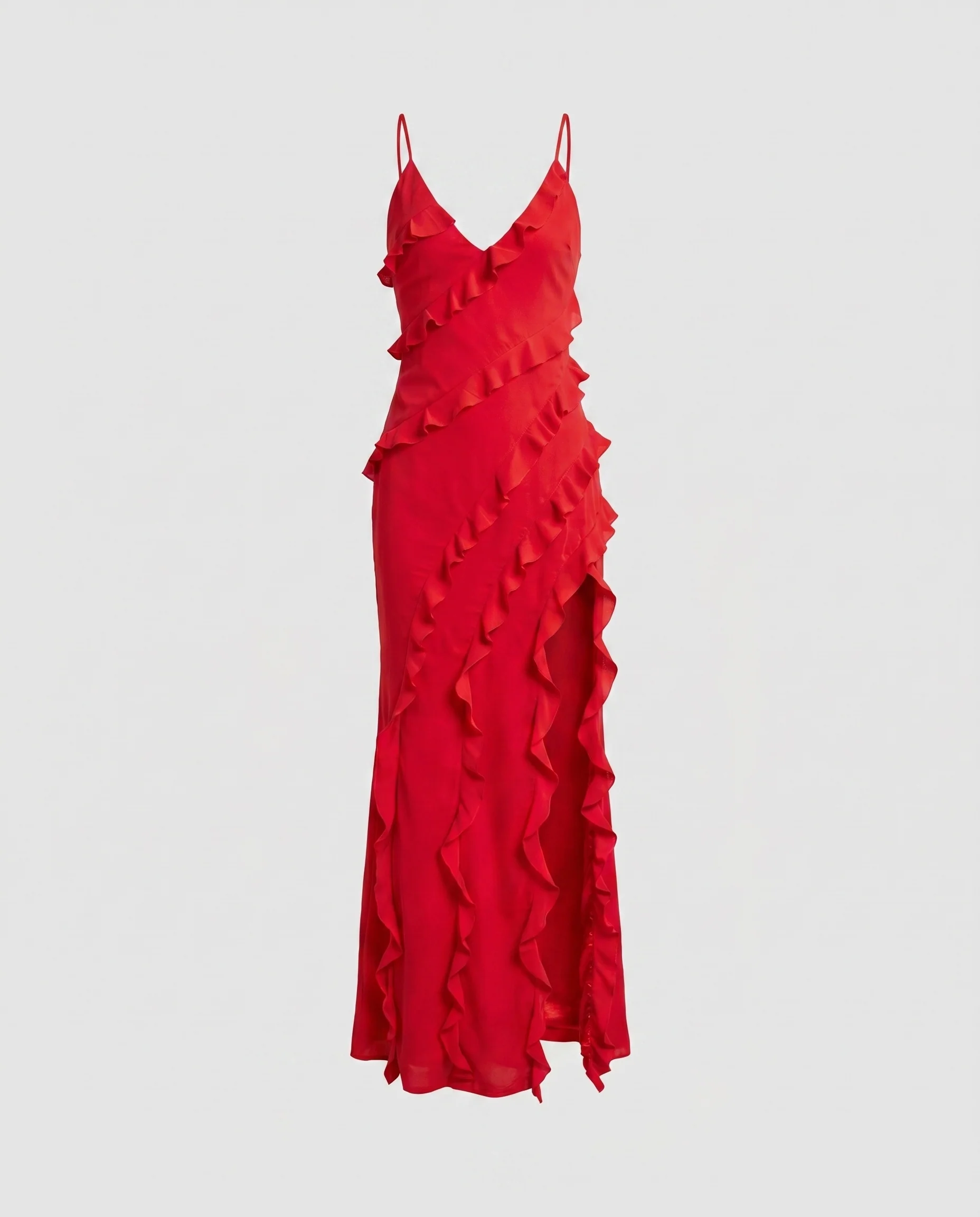 Damen Maxikleid mit verspielten Rüschendetails - Image 5
