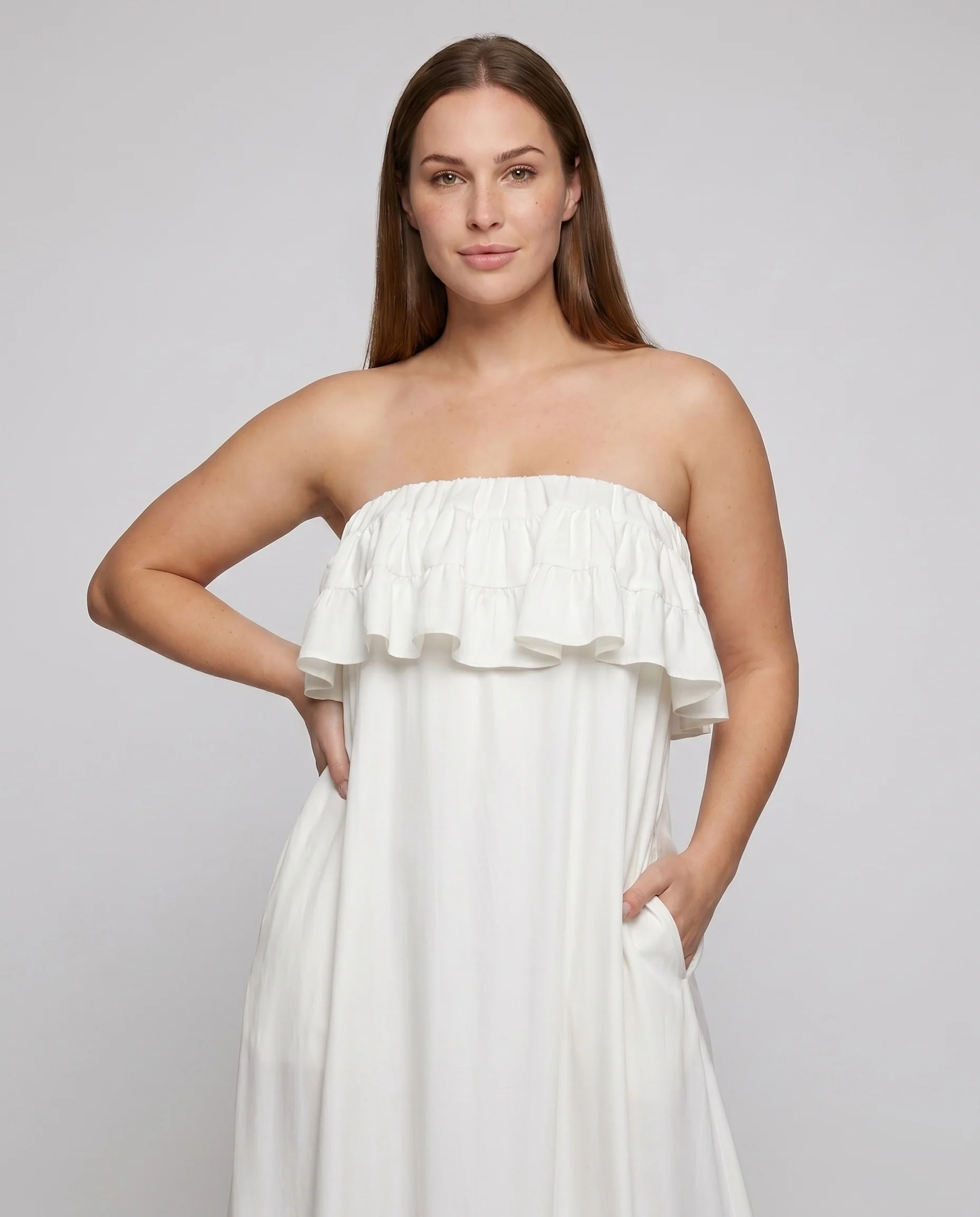 Damen Maxikleid mit Volant R&B - Image 2