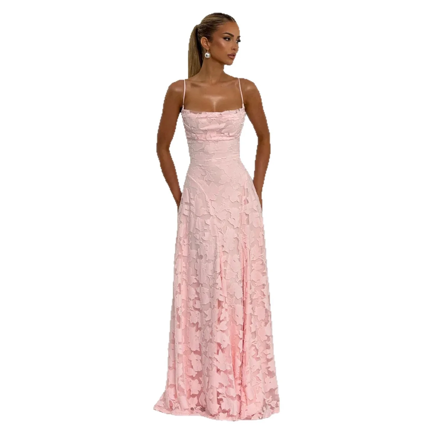 Damen Maxikleid mit zartem Blumendesign und schwingendem Saum R&B - Image 5