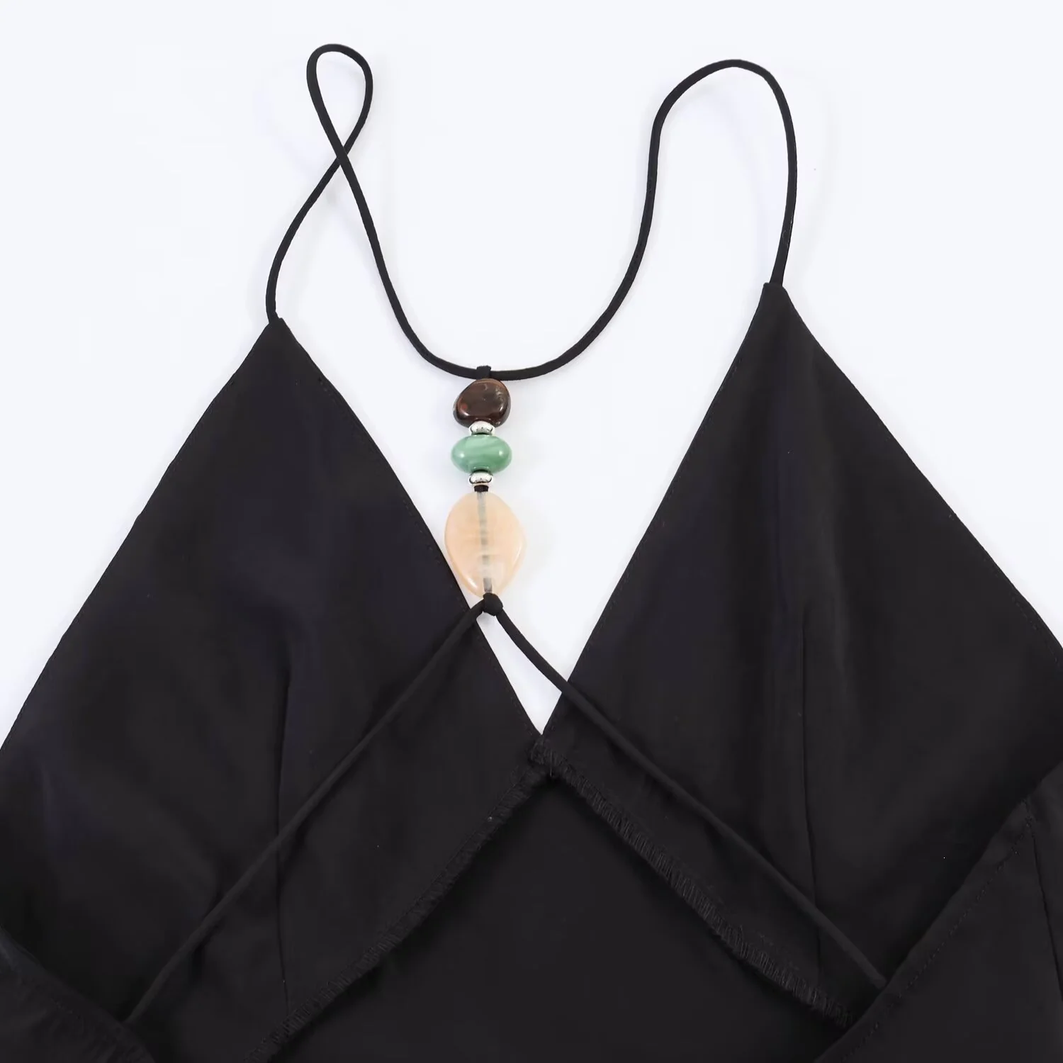 Damen Maxikleid mit zartem Spaghettiträgerdesign und eleganter Drapierung R&B - Image 4