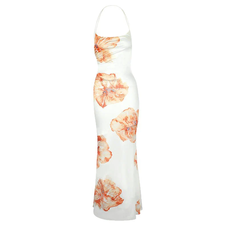 Damen Maxikleid mit zarten floralen Akzenten und schimmerndem Stoff R&B - Image 5