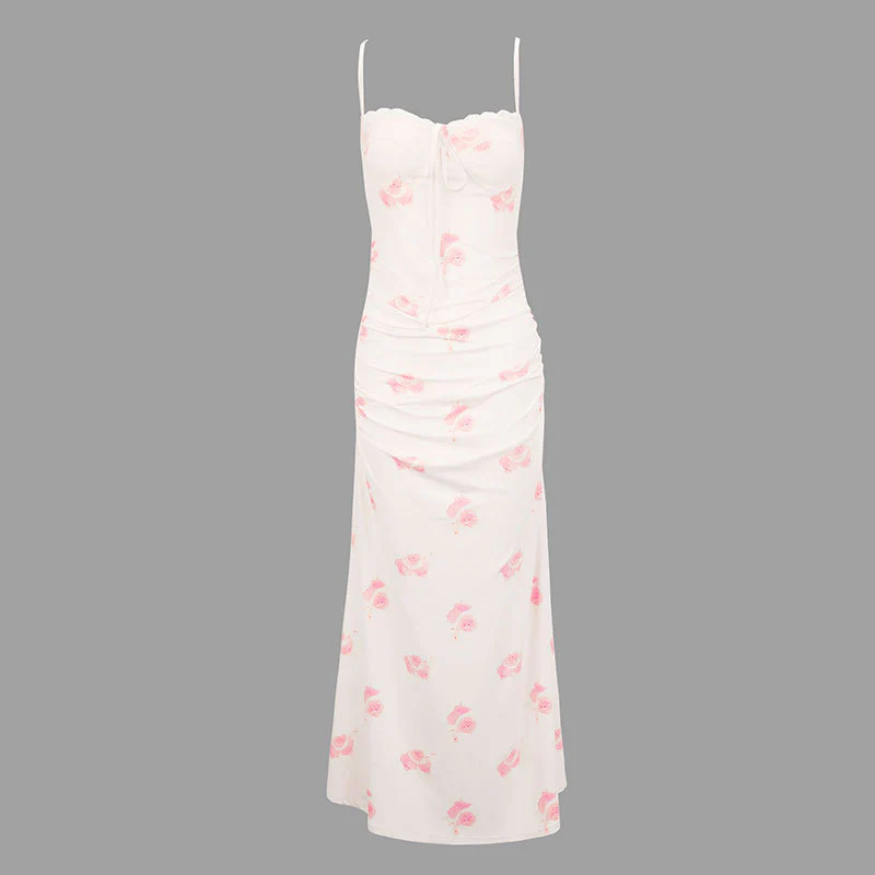 Damen Maxikleid mit zarten Rüschendetails und floralem Mustermix R&B - Image 6