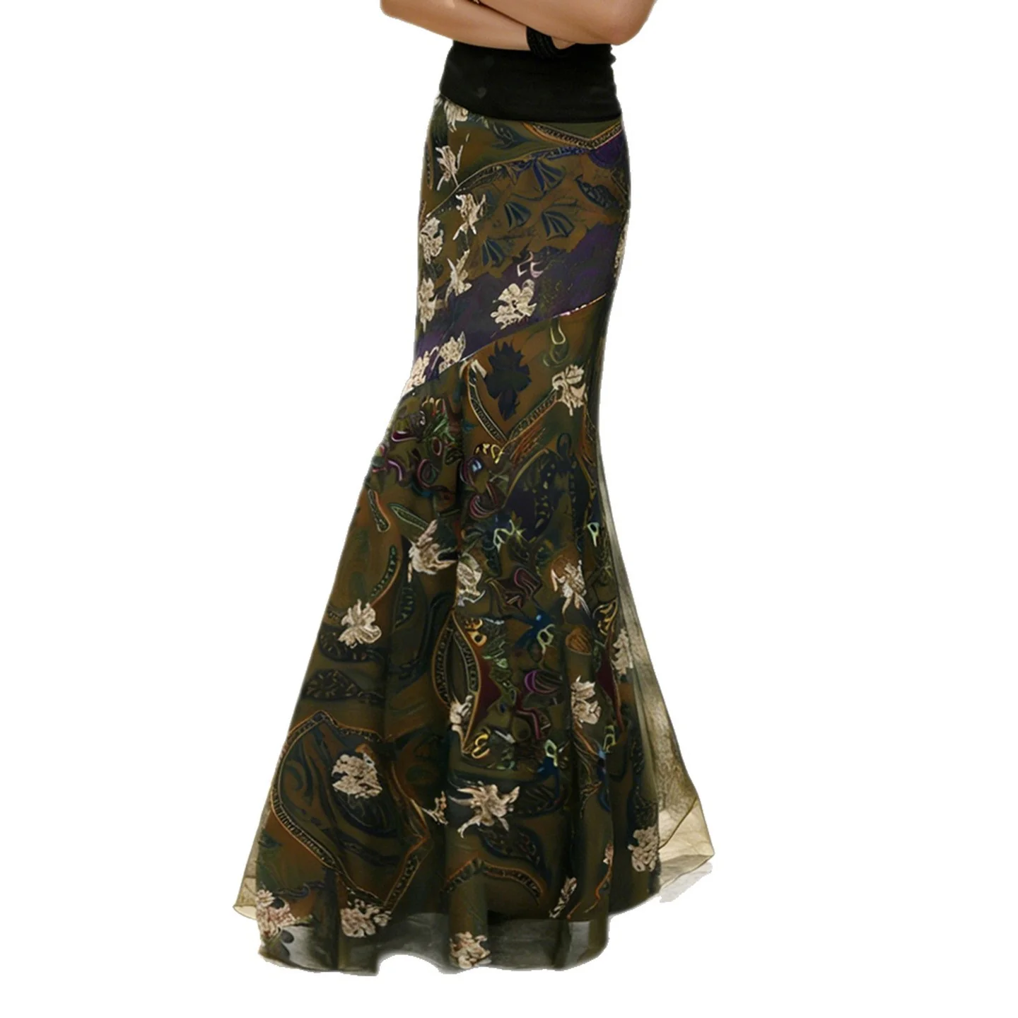 Damen Maxirock im eleganten Boho-Stil mit floralem Muster R&B - Image 5