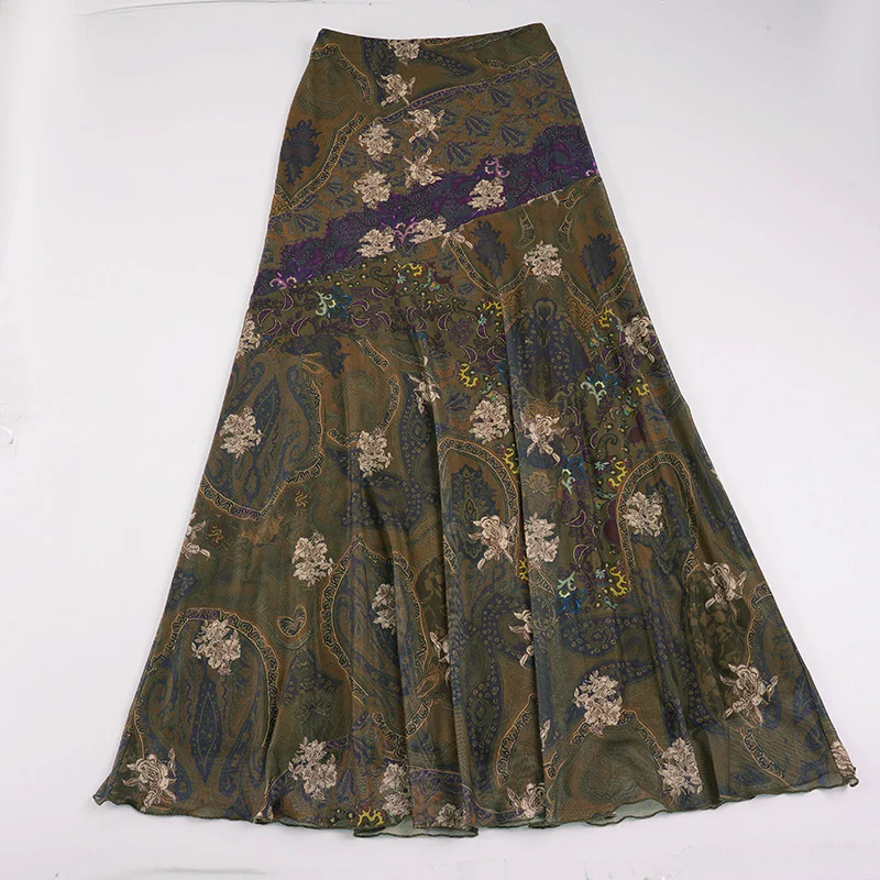 Damen Maxirock im eleganten Boho-Stil mit floralem Muster R&B - Image 6