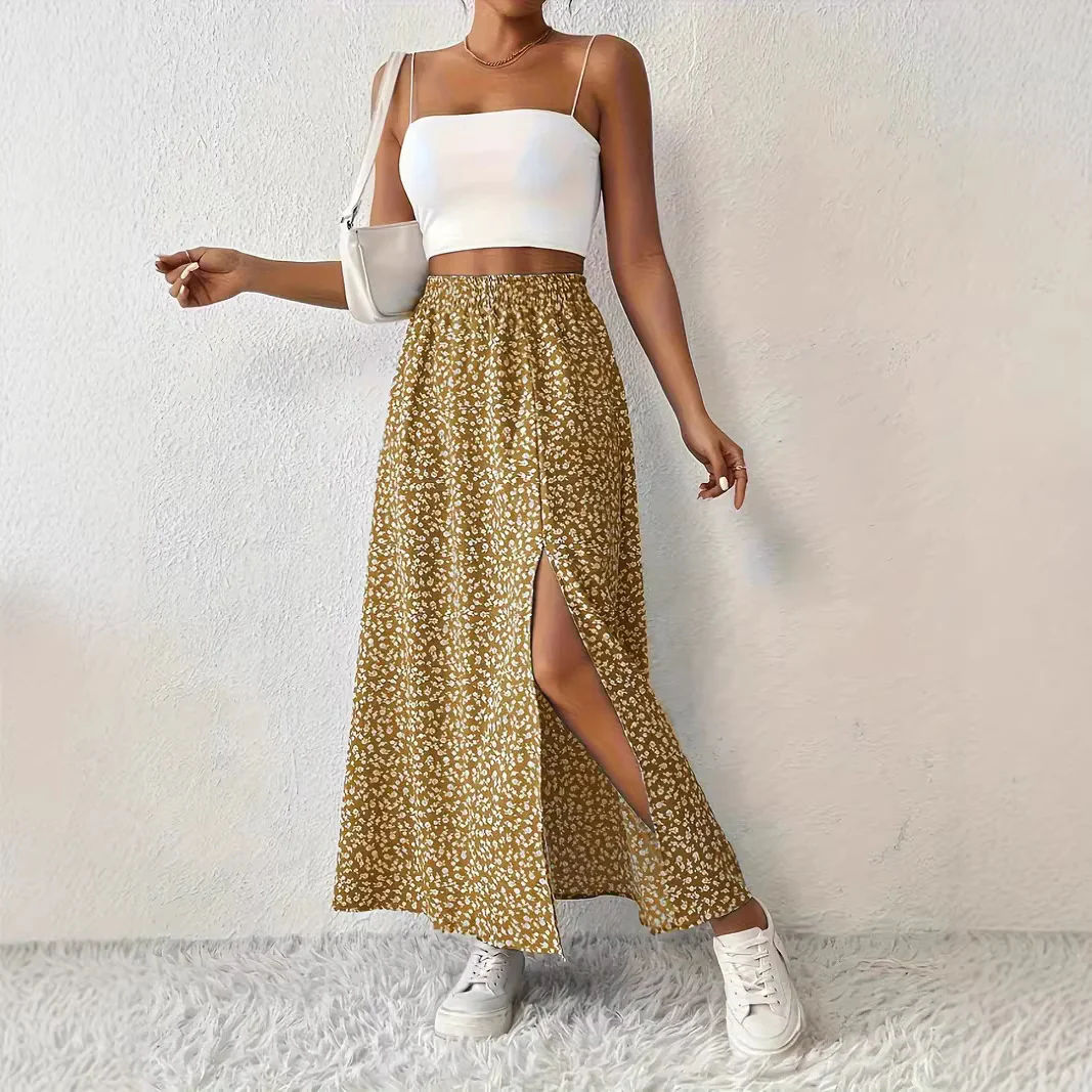 Damen Maxirock mit elegantem Schlitz und floralem Muster R&B - Image 2
