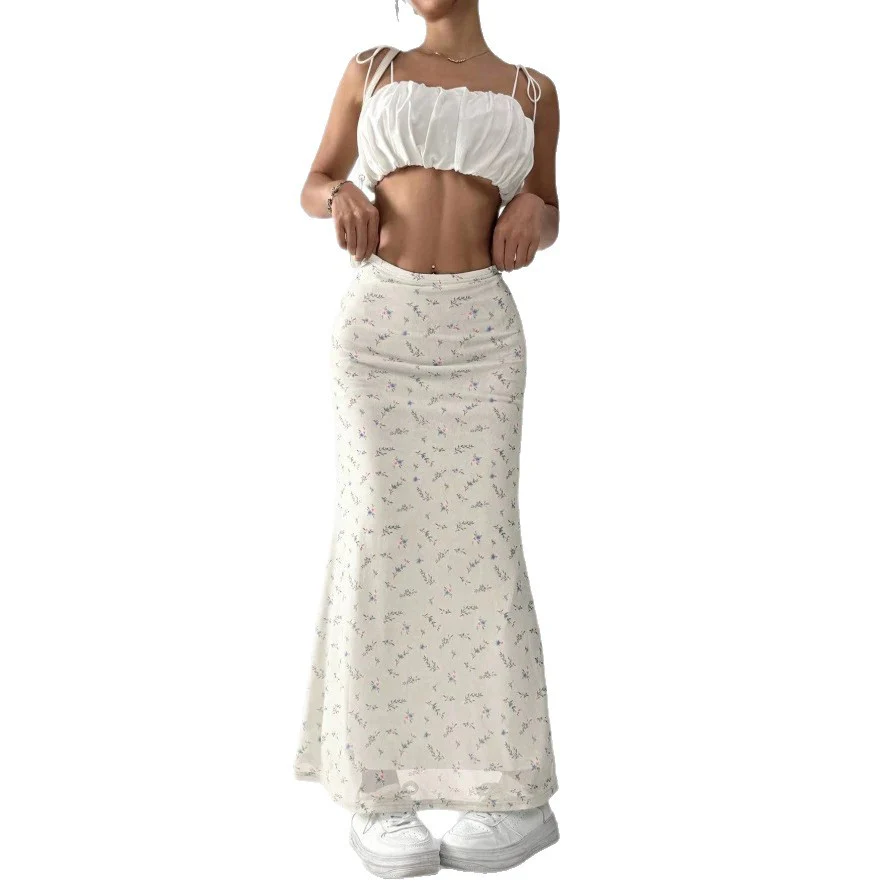 Damen Maxirock mit floralem Print und eleganter Transparenz R&B - Image 5