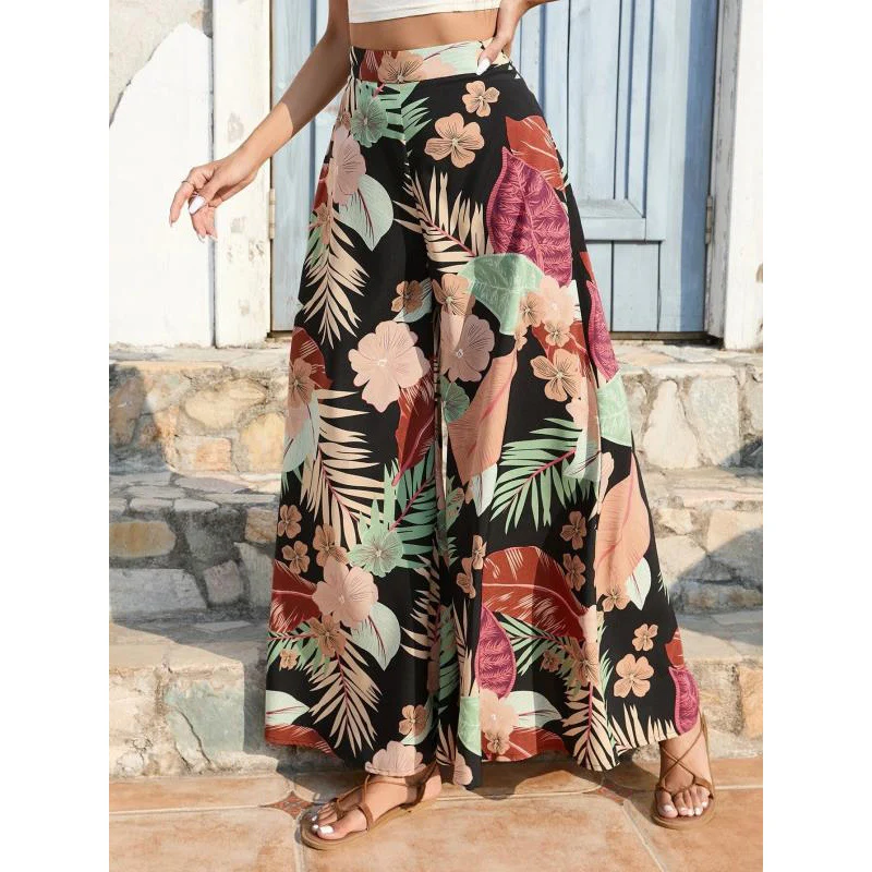 Damen Maxirock mit floralem Print und fließendem Stoff R&B - Image 3