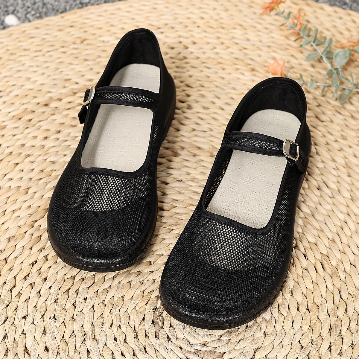 Damen Mesh-Ballerinas mit verstellbarem Riemen Heidi-Mode - Image 6