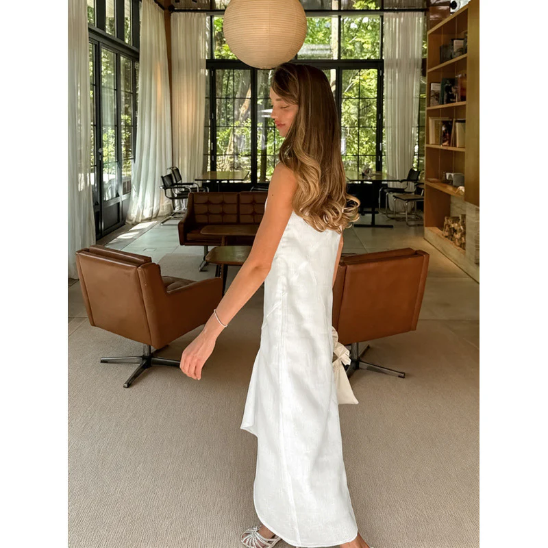 Damen Midi-Kleid mit asymmetrischem Saum und elegantem Schnitt R&B - Image 2