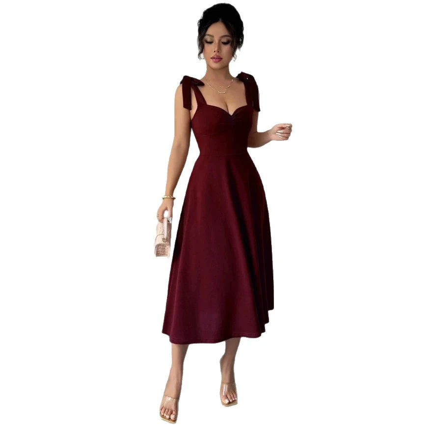 Damen Midi Kleid mit süßen Schleifenärmel R&B - Image 5