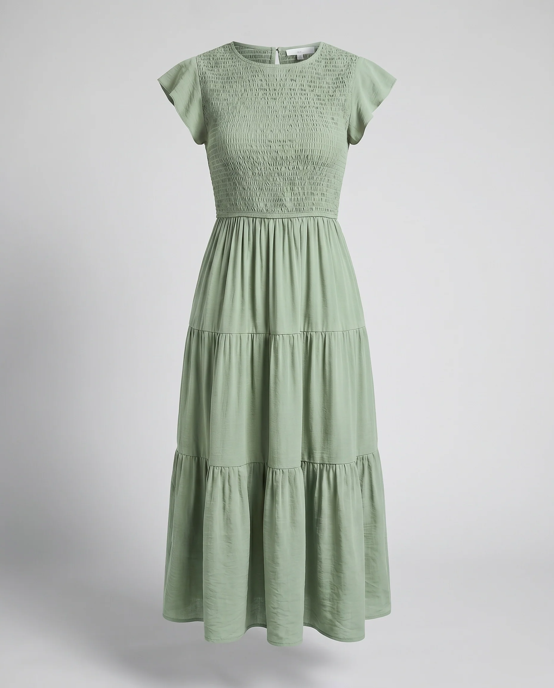 Damen Midikleid mit elastischem Oberteil und gerafftem Rock R&B - Image 9