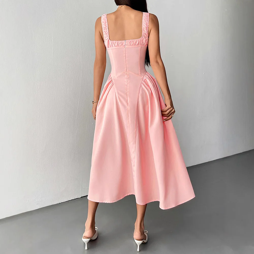 Damen Midikleid mit feinen Rüschendetails und figurbetontem Schnitt R&B - Image 4