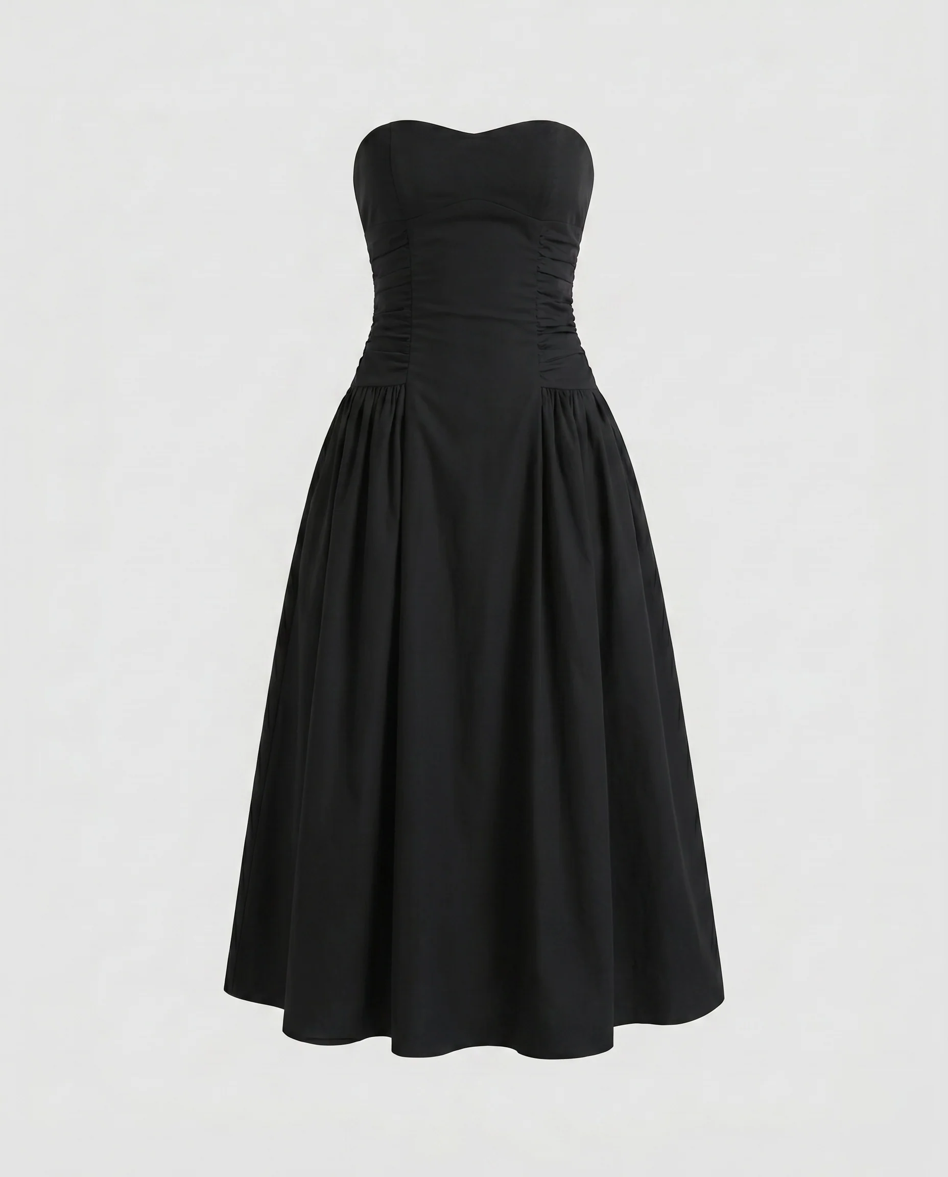 Damen Midikleid mit schulterfreiem Design und verspieltem Punktmuster R&B - Image 6