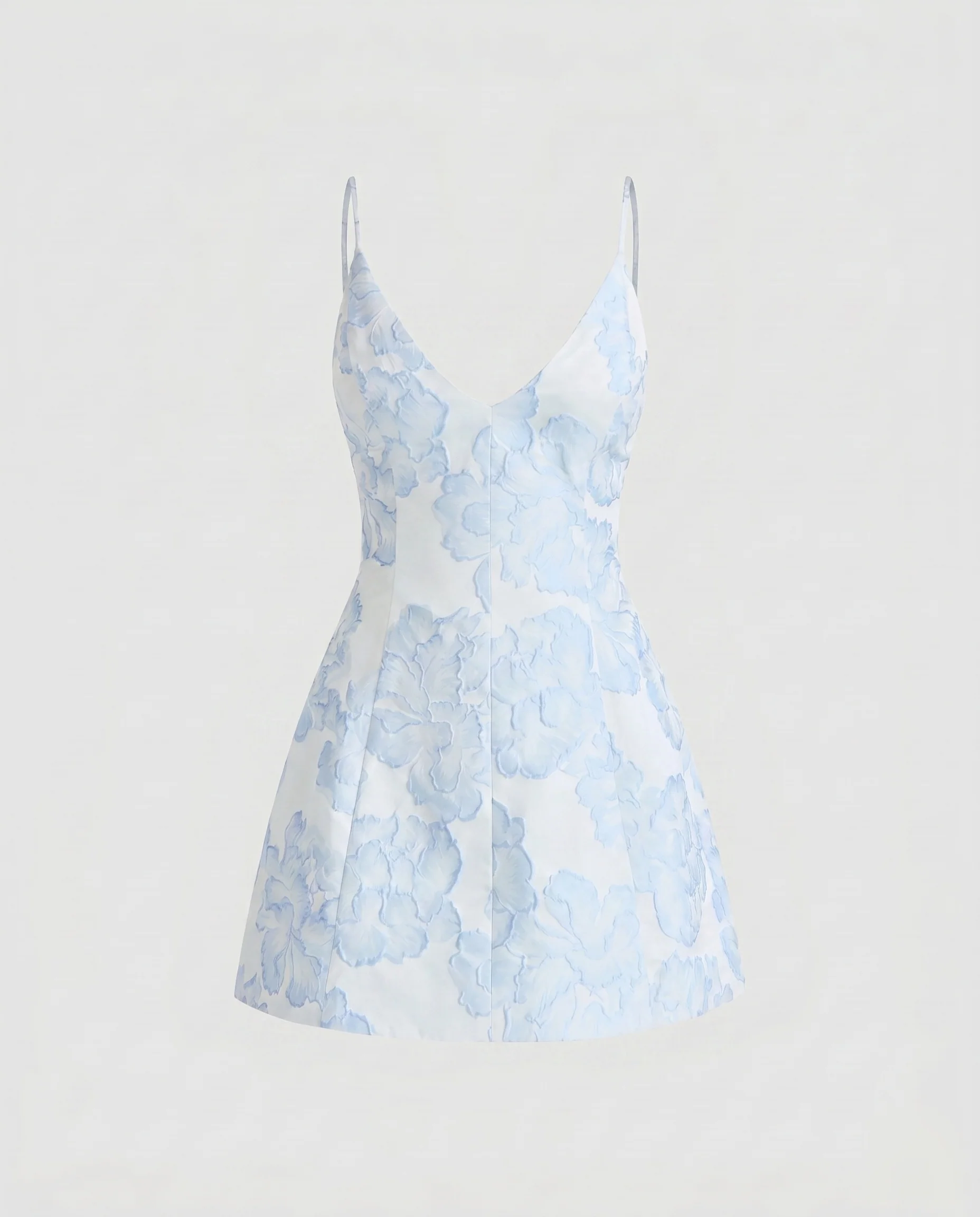 Damen Mini-Kleid mit floralem Muster und tiefem V-Ausschnitt R&B - Image 6