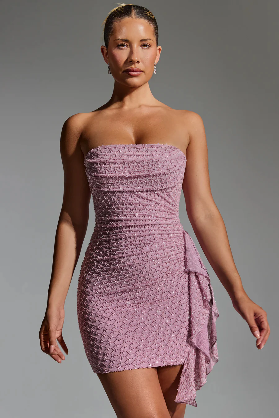 Damen Mini-Kleid mit gerafftem Oberteil und eleganter Drapierung R&B - Image 3