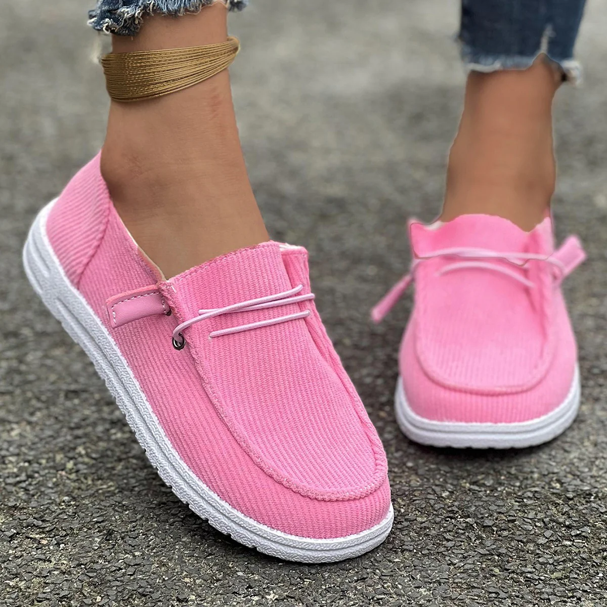 Damen Mode Slip-On Schuhe mit rutschfester Sohle und elastischem Band R&B - Image 16