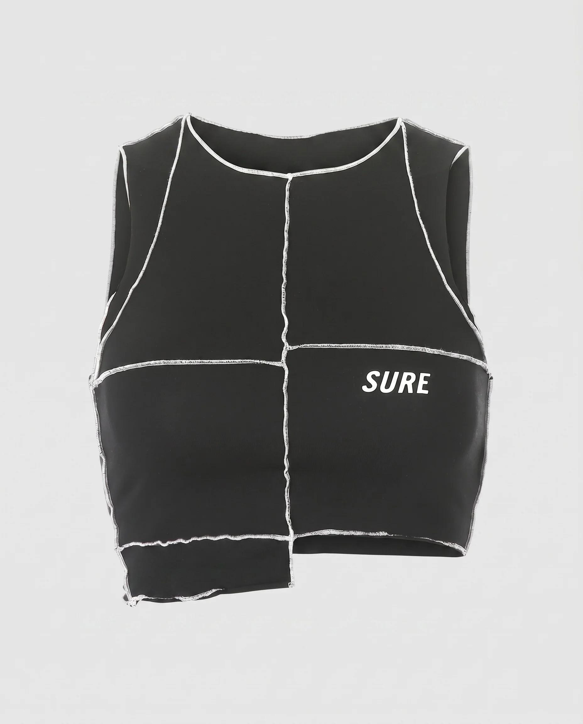Damen modernes Crop-Top mit kreativer Nahtstruktur - Image 4