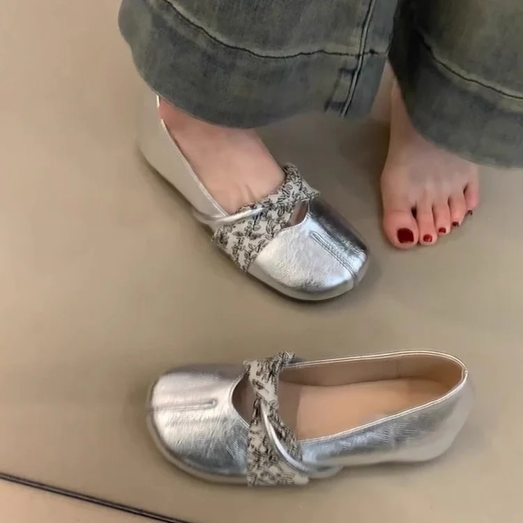 Damen modische Ballerinas mit dekorativem Riemchen und hochwertigem Innenfutter R&B - Image 2
