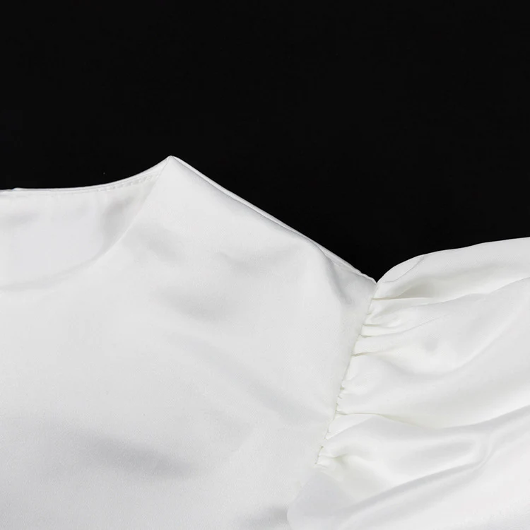 Damen modische Bluse mit ballonförmigen Ärmeln und elegantem Schnitt R&B - Image 4