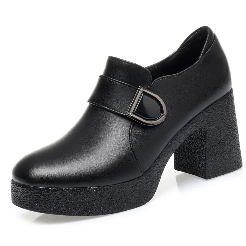 Damen Modische Chunky-High-Blockabsatzschuhe mit modernem Riemen R&B - Image 6