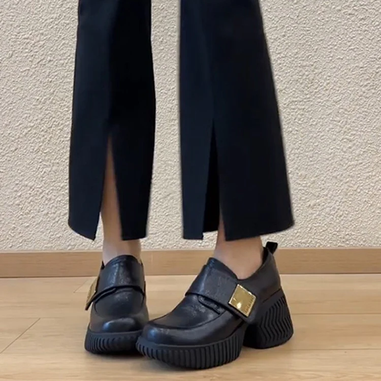 Damen modische Clogs mit stabiler Plattformsohle und edlem Schnallenakzent R&B - Image 3
