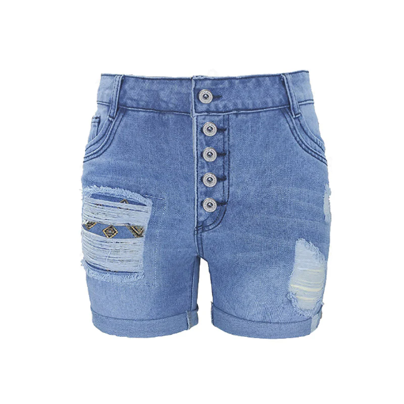 Damen modische destroyed Jeansshorts R&B - Image 4