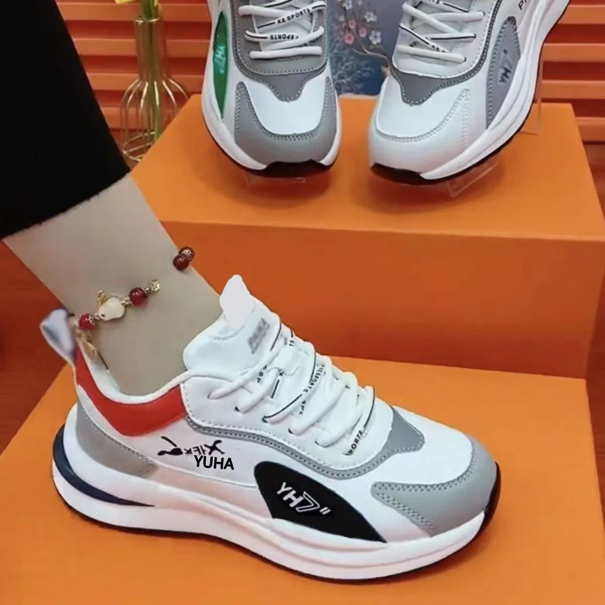 Damen Modische Fitness-Sneaker mit gepolsterter Sohle und atmungsaktivem Obermaterial R&B - Image 3