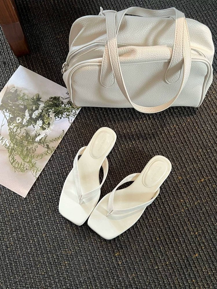 Damen modische Flip-Flops mit elegantem Absatz und komfortablem Fußbett R&B - Image 7
