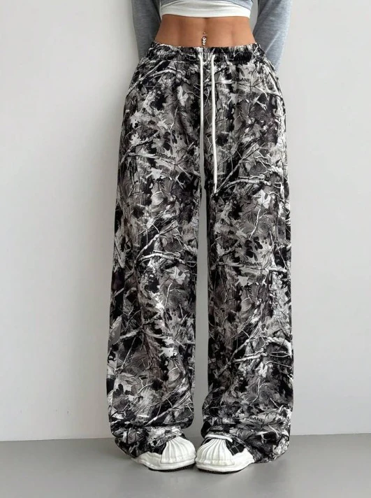 Damen Modische Freizeithose mit auffälligem Print und elastischem Bund R&B - Image 15