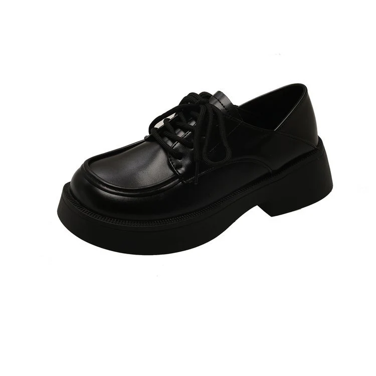 Damen modische Glattleder-Schnürschuhe mit Plateausohle R&B - Image 6