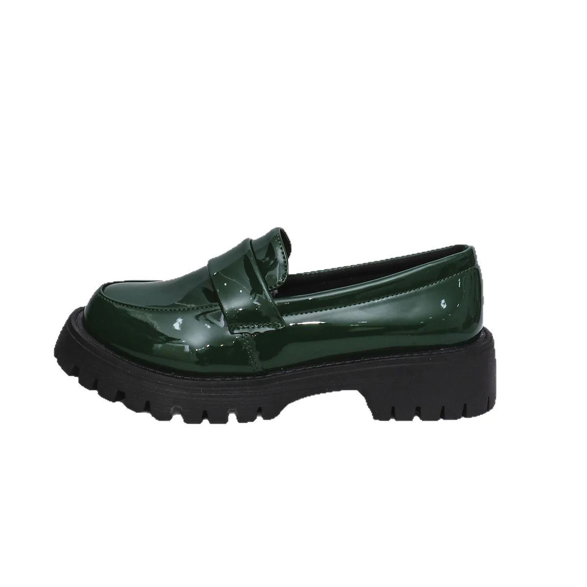 Damen Modische Lack-Mokassins mit robuster Gummisohle und dekorativem Riemen R&B - Image 5