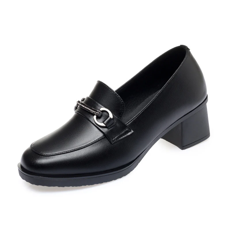Damen Modische Mokassins mit luxuriösem Riemen und bequemem Blockabsatz R&B - Image 5