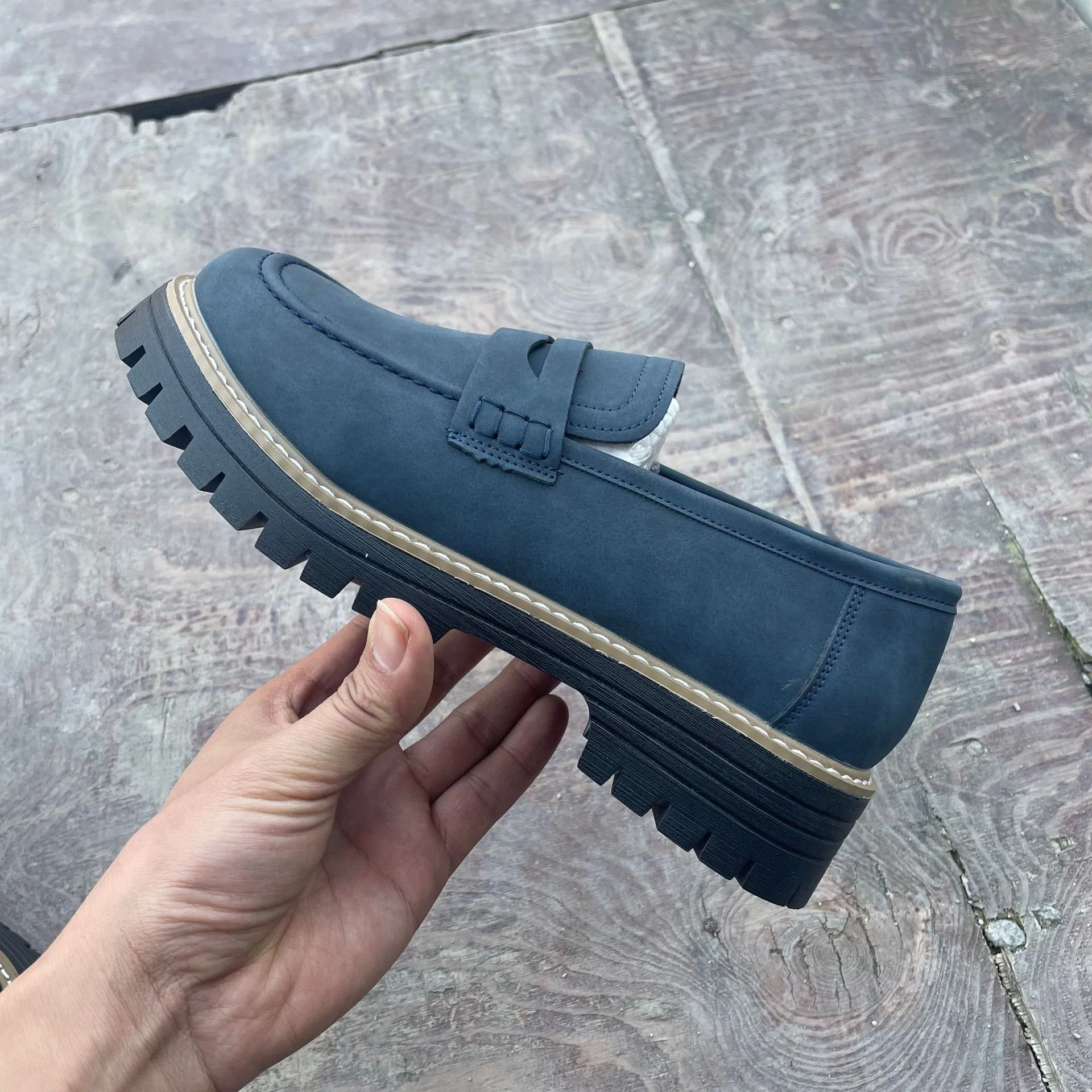 Damen modische Mokassins mit rutschfester Profilsohle und elastischem Einstieg R&B - Image 10