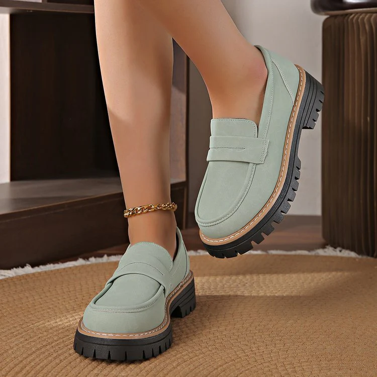 Damen modische Mokassins mit rutschfester Sohle und hoher Plattform R&B - Image 23