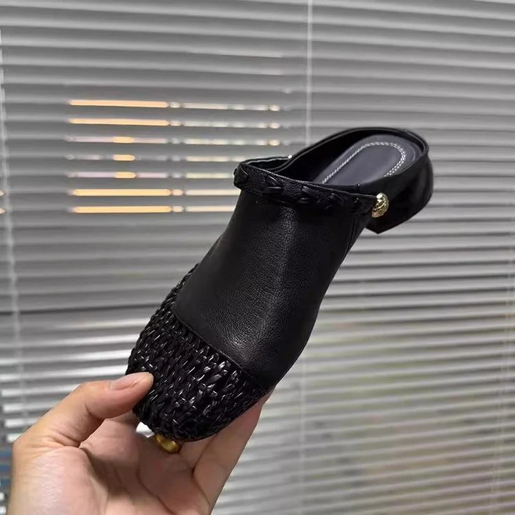 Damen modische Mules mit dekorativer Korb-Optik R&B - Image 4