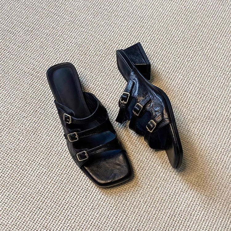 Damen modische Pantoletten mit verstellbaren Riemen und stilvollem Design R&B - Image 2
