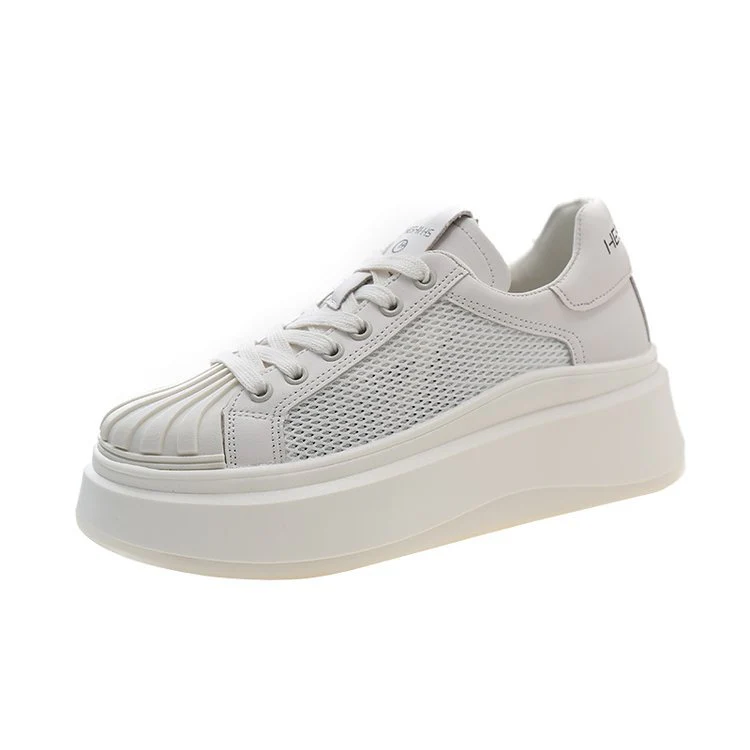 Damen modische Plateau-Sneaker mit atmungsaktivem Mesh-Obermaterial und komfortabler dämpfender Sohle R&B - Image 5