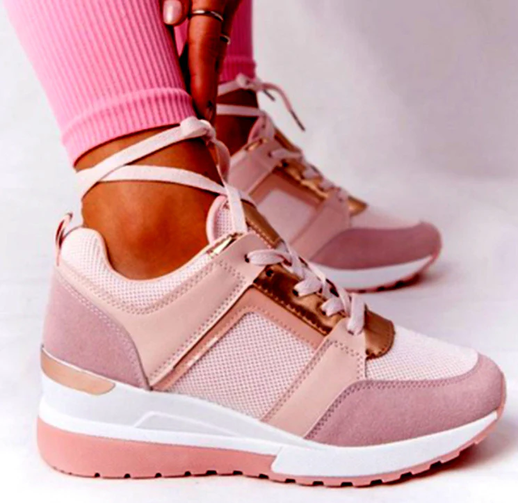 Damen modische Plateau-Sneaker mit atmungsaktiver Mesh-Oberfläche und komfortablem Fußbett R&B - Image 6