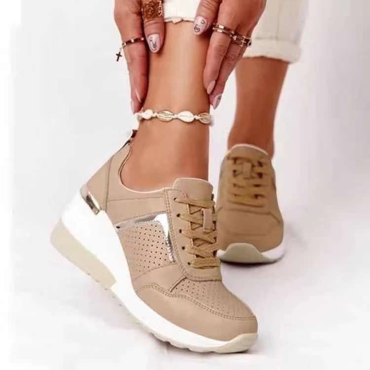 Damen modische Plateau-Sneaker mit atmungsaktiver Mesh-Oberfläche und komfortablem Fußbett R&B - Image 8