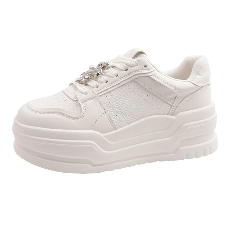 Damen modische Plateau-Sneaker mit besonderem Glitzerverzierung und atmungsaktiver Struktur R&B - Image 5