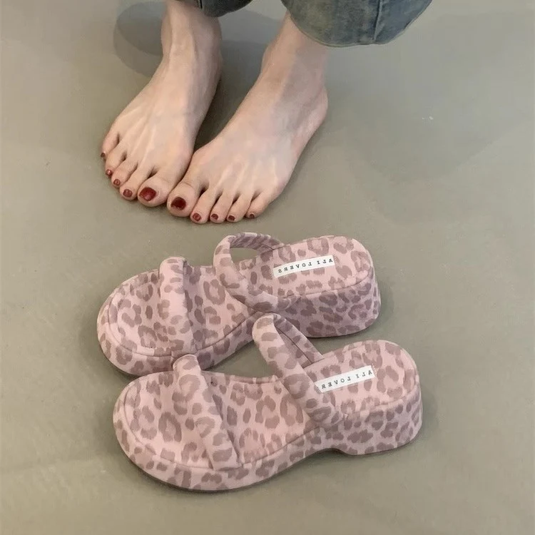 Damen modische Plateausandalen mit breiten Riemen und ergonomischer Sohle R&B - Image 2