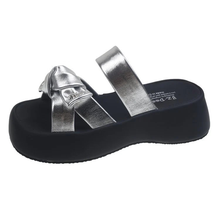 Damen modische Plateausandalen mit dekorativem Schleifendetail R&B - Image 6