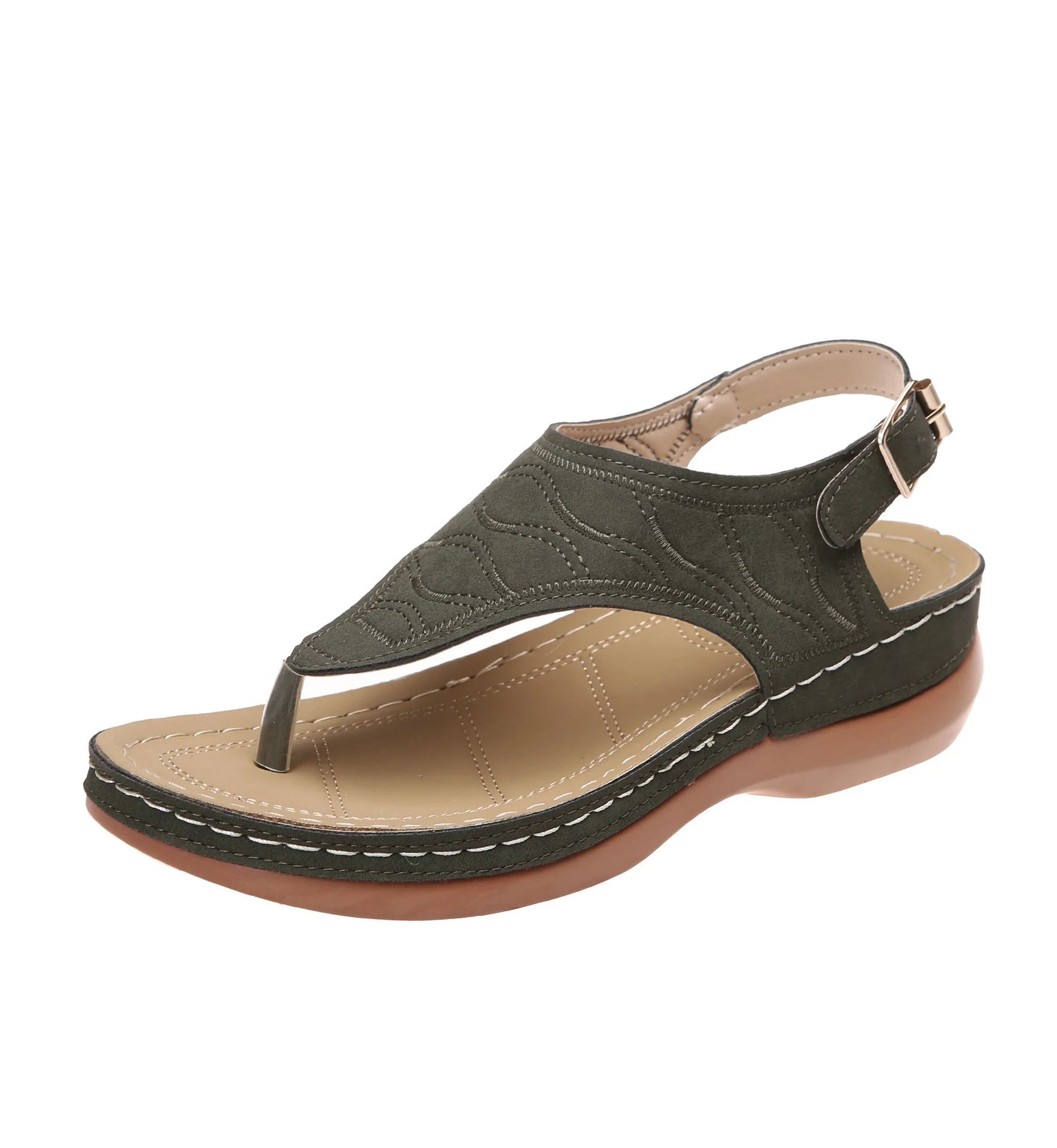 Damen Modische Riemchen-Sandalen mit ergonomischem Fußbett und atmungsaktiver Obermaterialstruktur R&B - Image 10