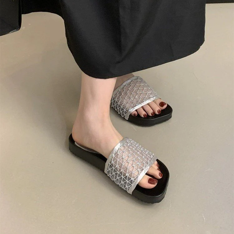 Damen modische Sandalen mit atmungsaktivem Netzdesign und rutschfester Sohle R&B - Image 2