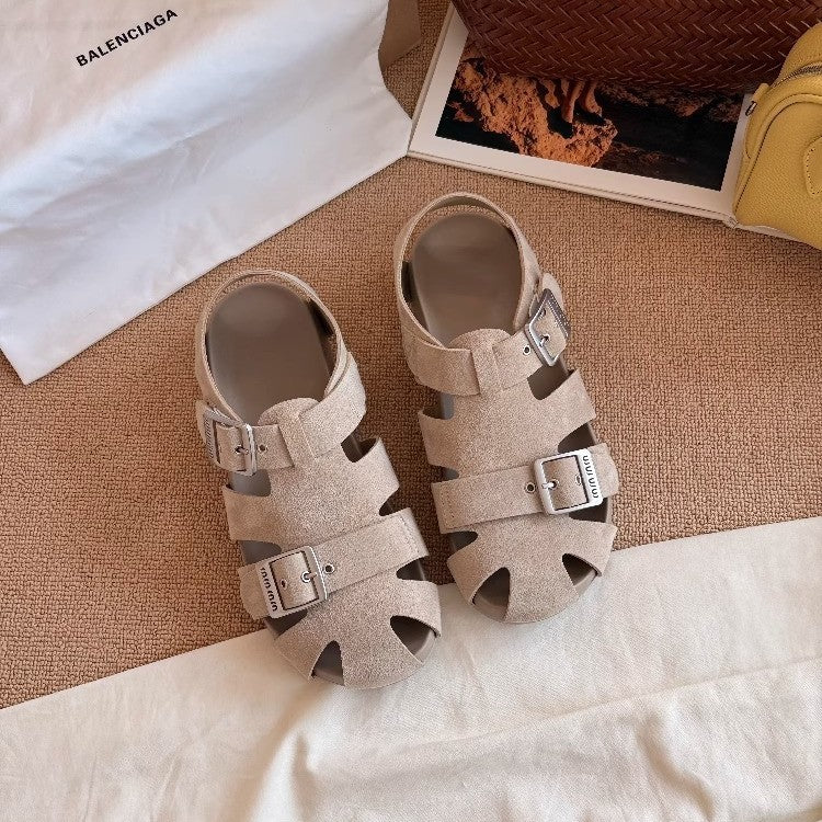 Damen modische Sandalen mit verstellbaren Schnallen und rutschfester Sohle R&B - Image 3