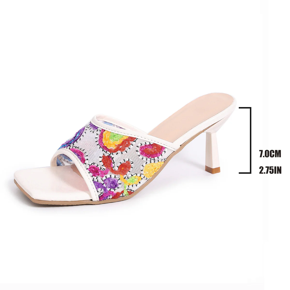 Damen Modische Sandaletten mit buntem Stickdesign und elegantem Schaft R&B - Image 5